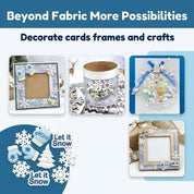 Winter Snow Button Assortment – 50-Piece Snowflake, Mitten & Winter-Themed Craft & Sewing Buttons