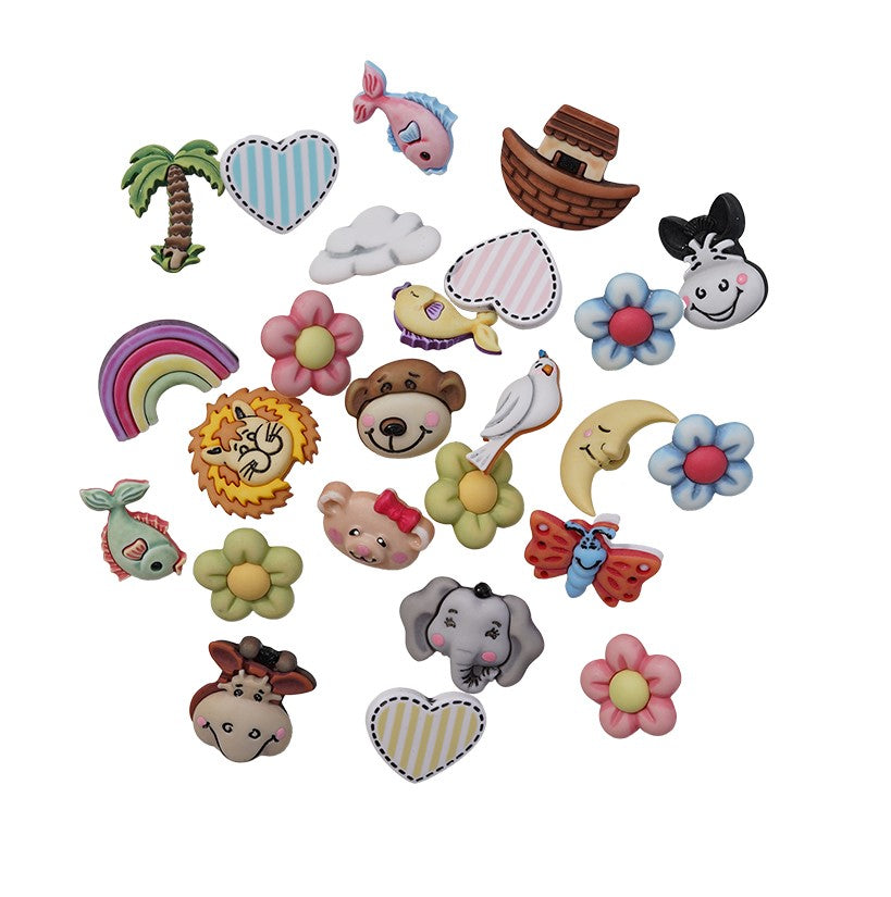 Zoo Animal Novelty Button Assortment