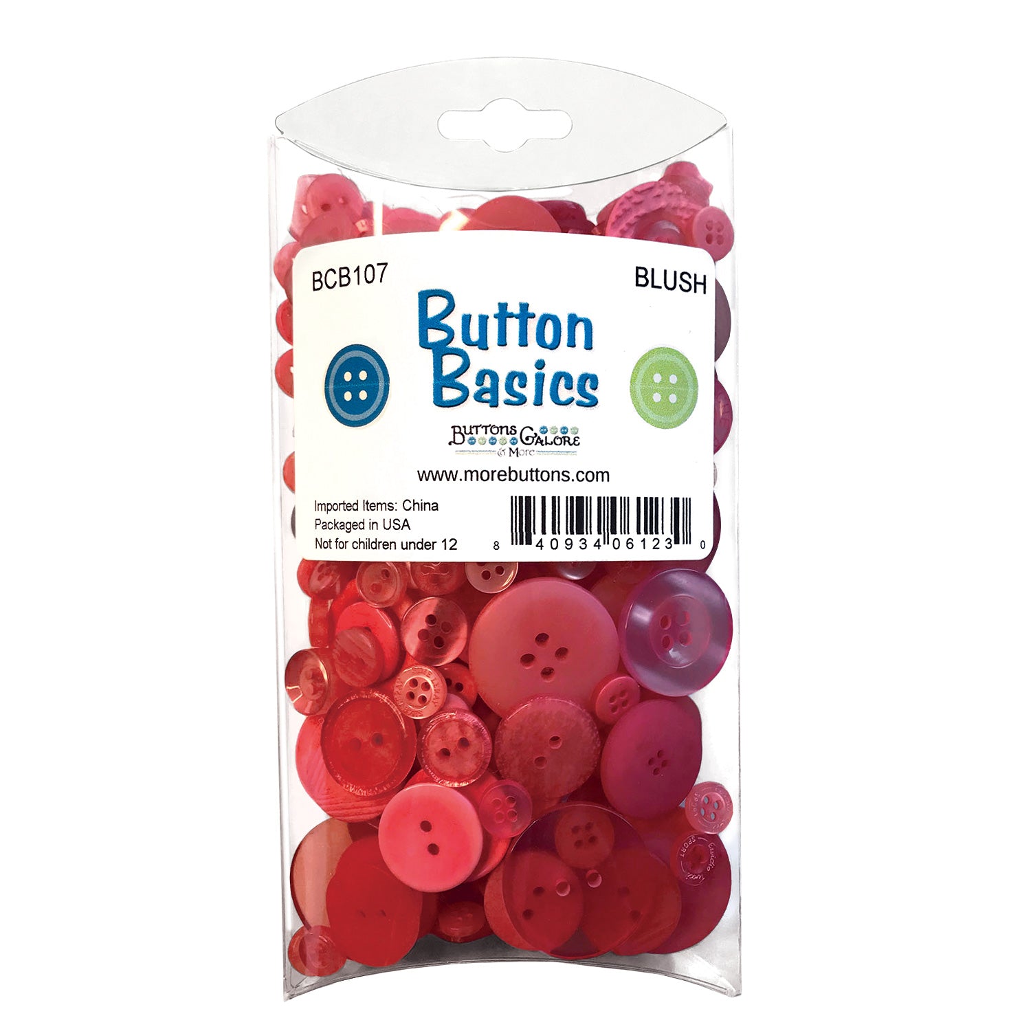 Bright pink Buttons for Crafts Sewing Scrapbooks and Quilts. Assorted sizes  including small bright pink buttons