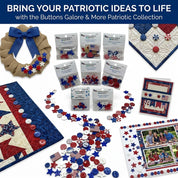 Patriotic Craft and Sewing Button Variety Pack – 8 packs