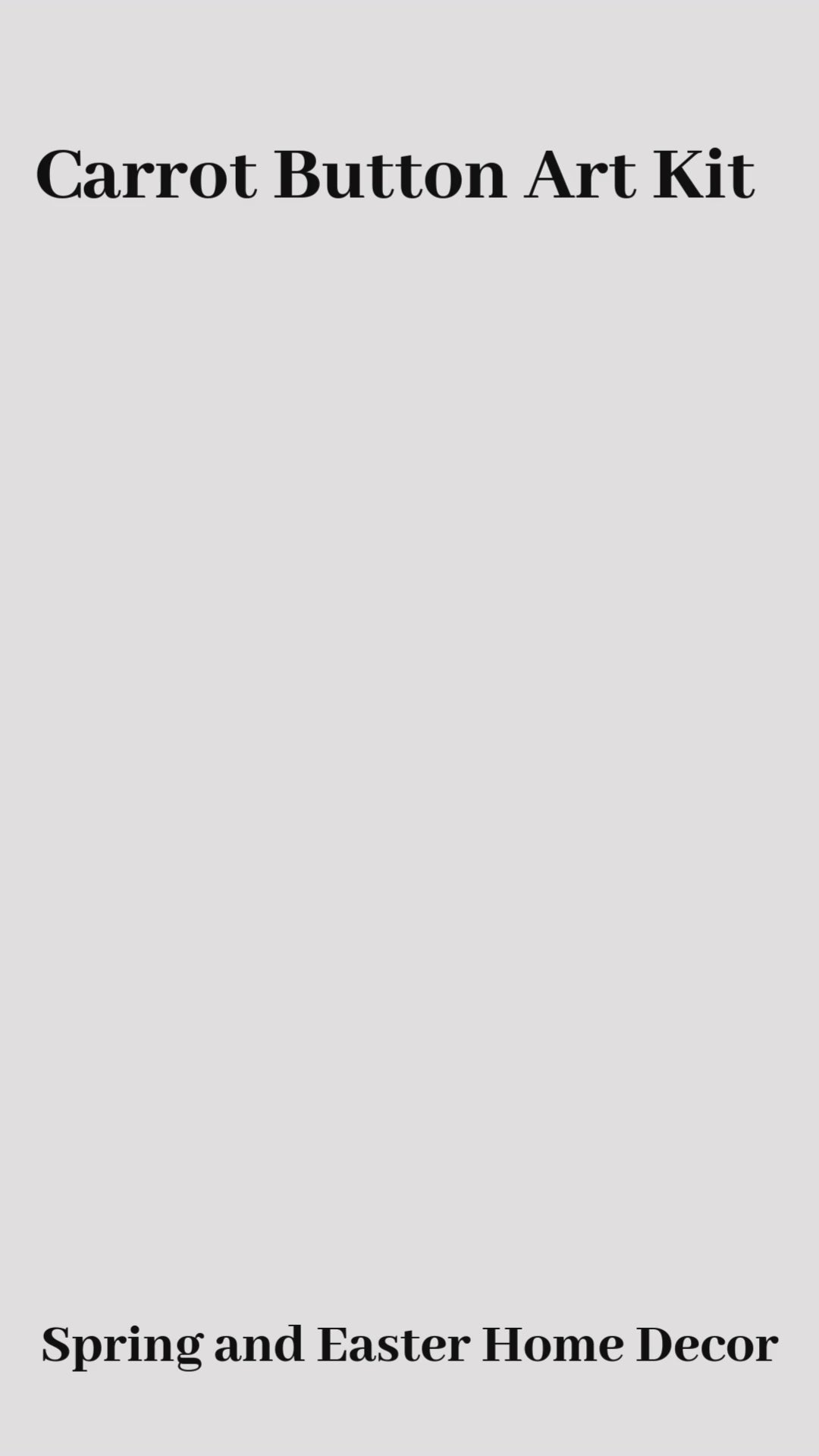 Carrot Button Art DIY Craft Kit