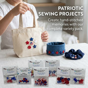 Patriotic Craft and Sewing Button Variety Pack – 8 packs