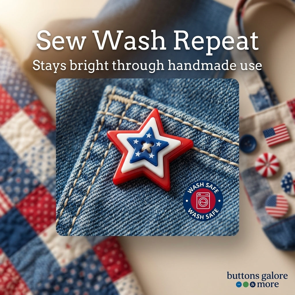 Patriotic Craft and Sewing Button Variety Pack – 8 packs