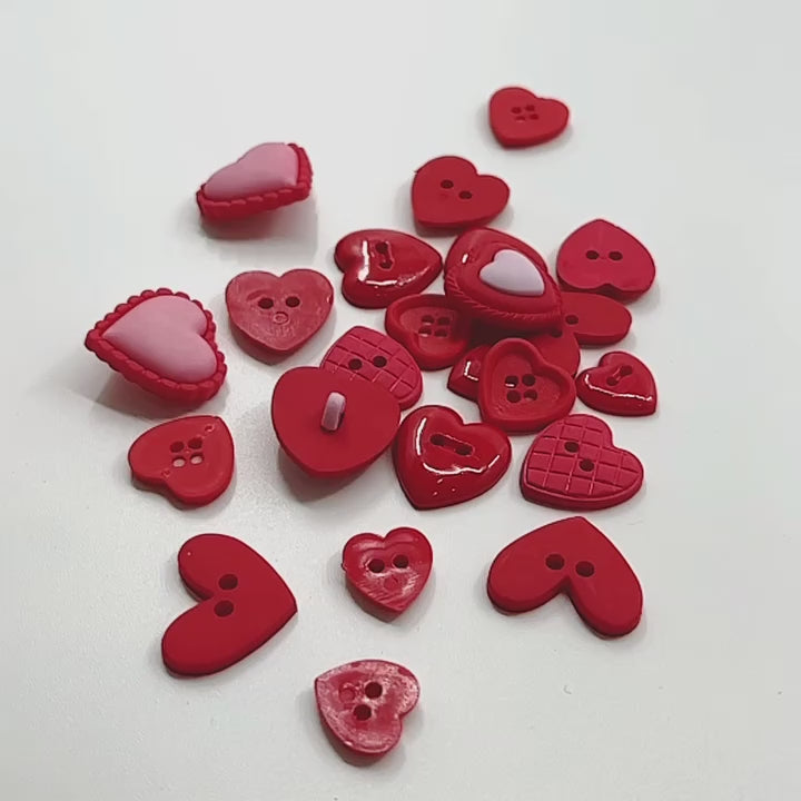 Heart Novelty Button Assortment