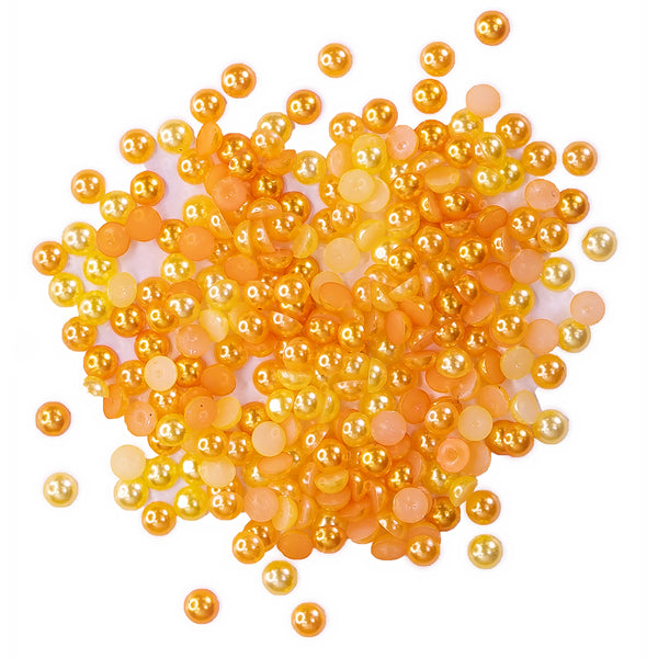 Flat Back Pearls - Soft Colors - 6