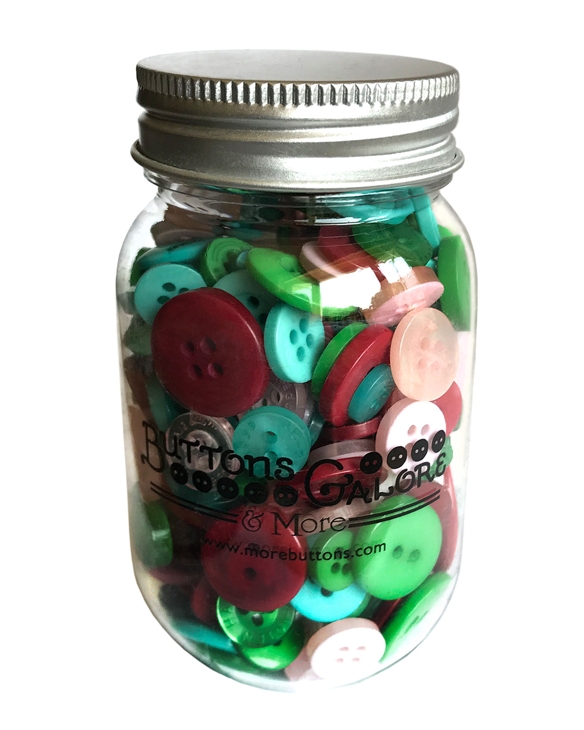 Buttons Galore Bulk Bright Colorful Buttons in Jumbo Cookie Jar for Crafts-  Festive Buttons