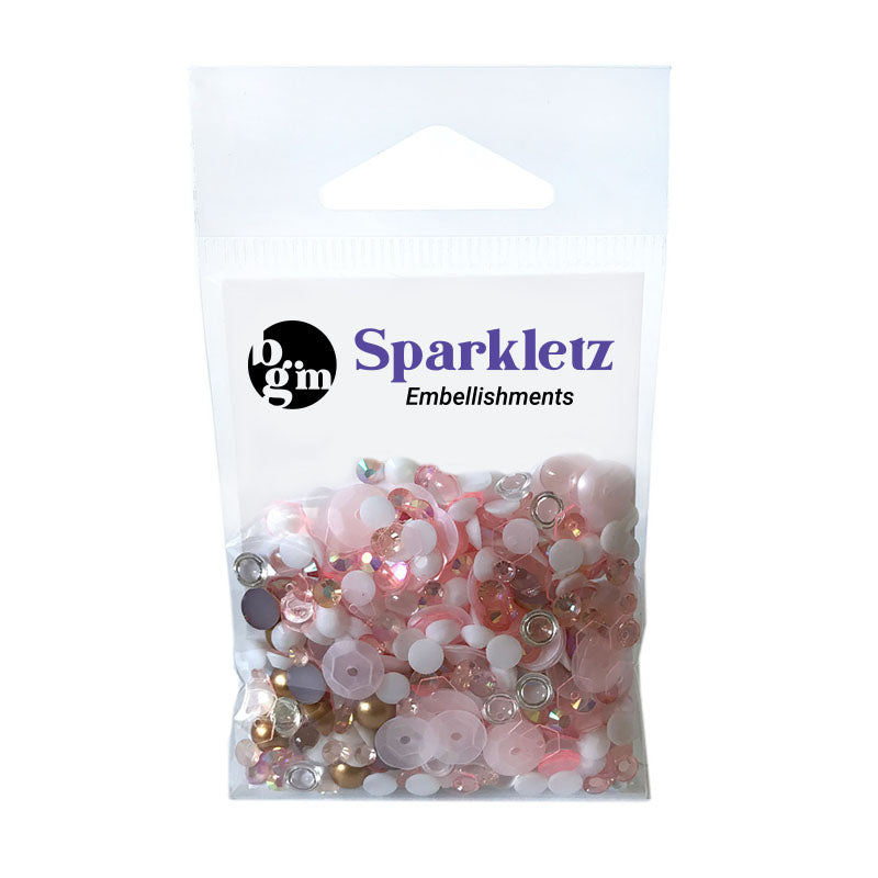  Buttons Galore Sparkletz Embellishments, Iridescent Diamonds,  Half Pearls, Sequins & Seed Beads for Crafts, Scrapbooks, Card Making &  Shaker Crafts-Winter- 50 Grams Total