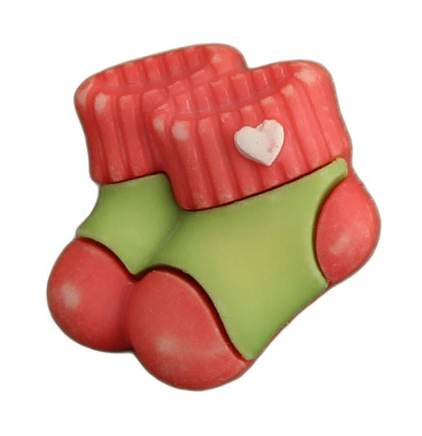 Baby Booties 3D Bulk Buttons - 1