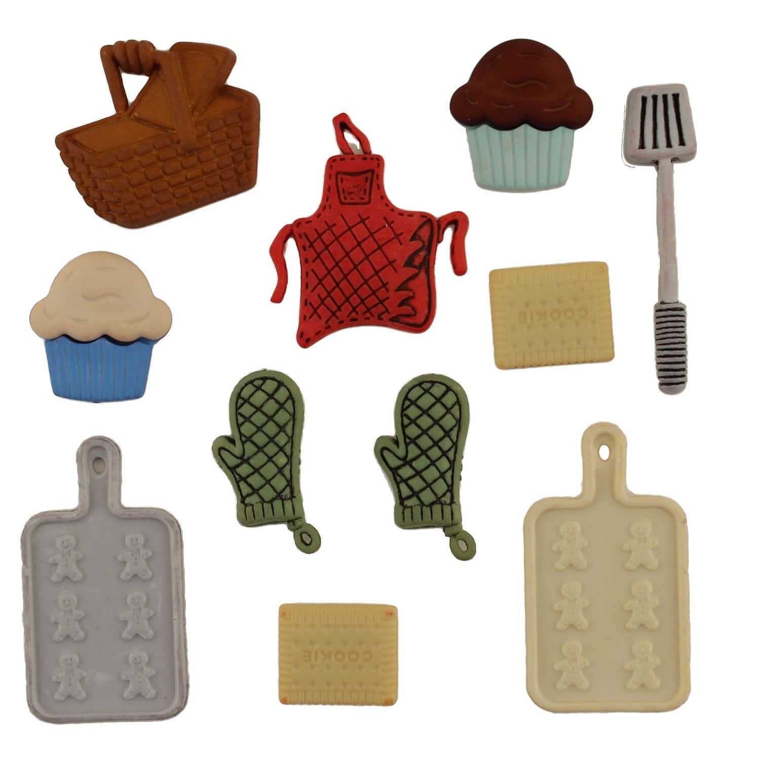 Food Theme Decorative Novelty Buttons for sewing, crafts, scrapbooks ...