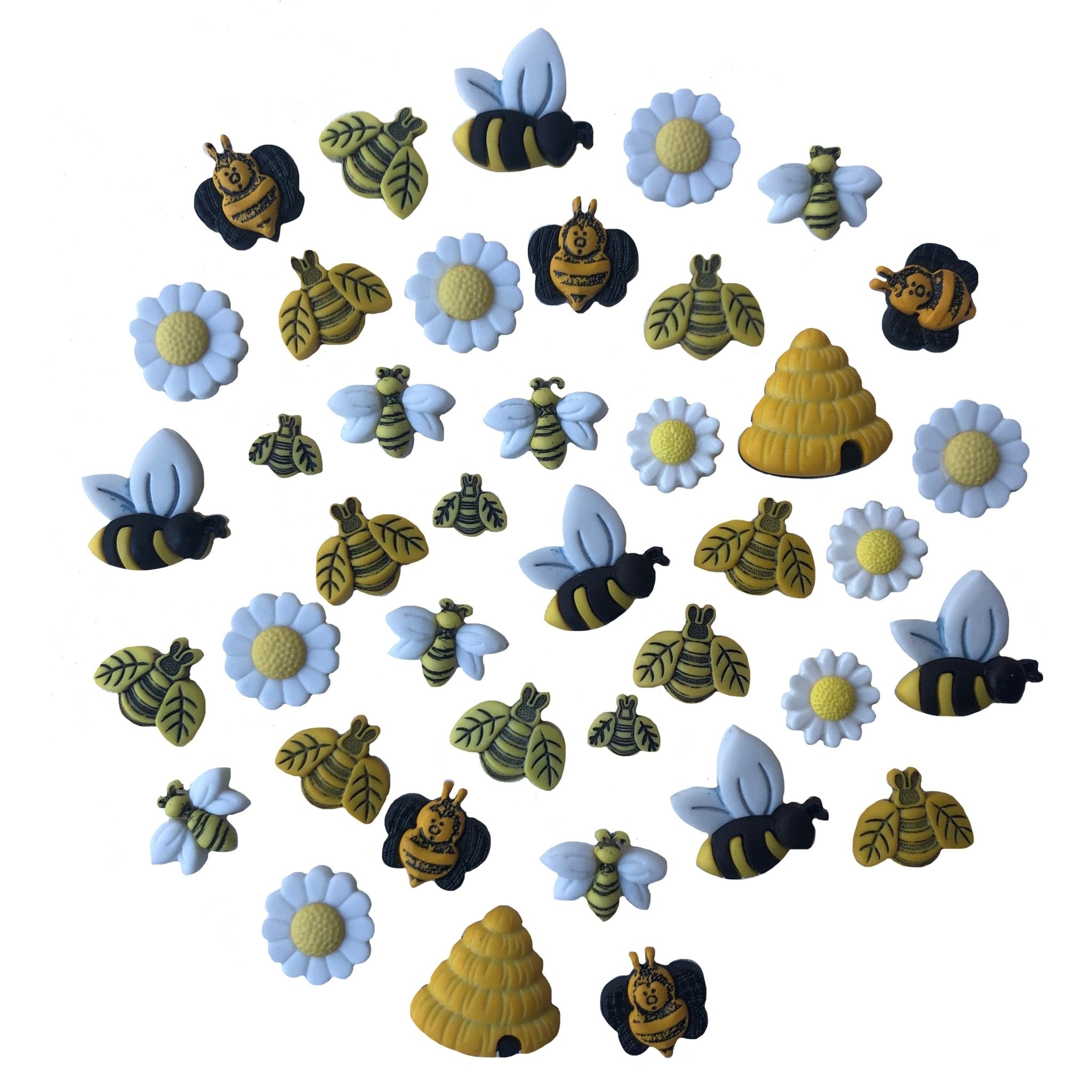 Bees Novelty Button Assortment - Buttons Galore and More