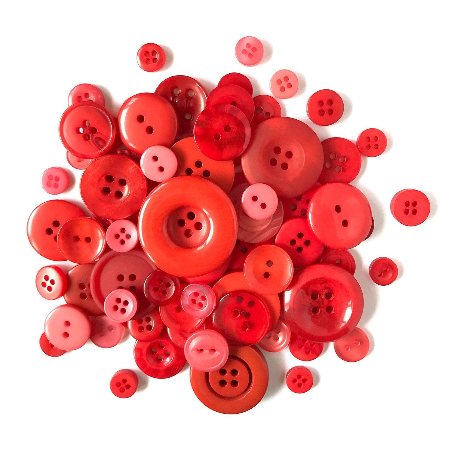 Red Buttons for Sewing, Craft and Quilts