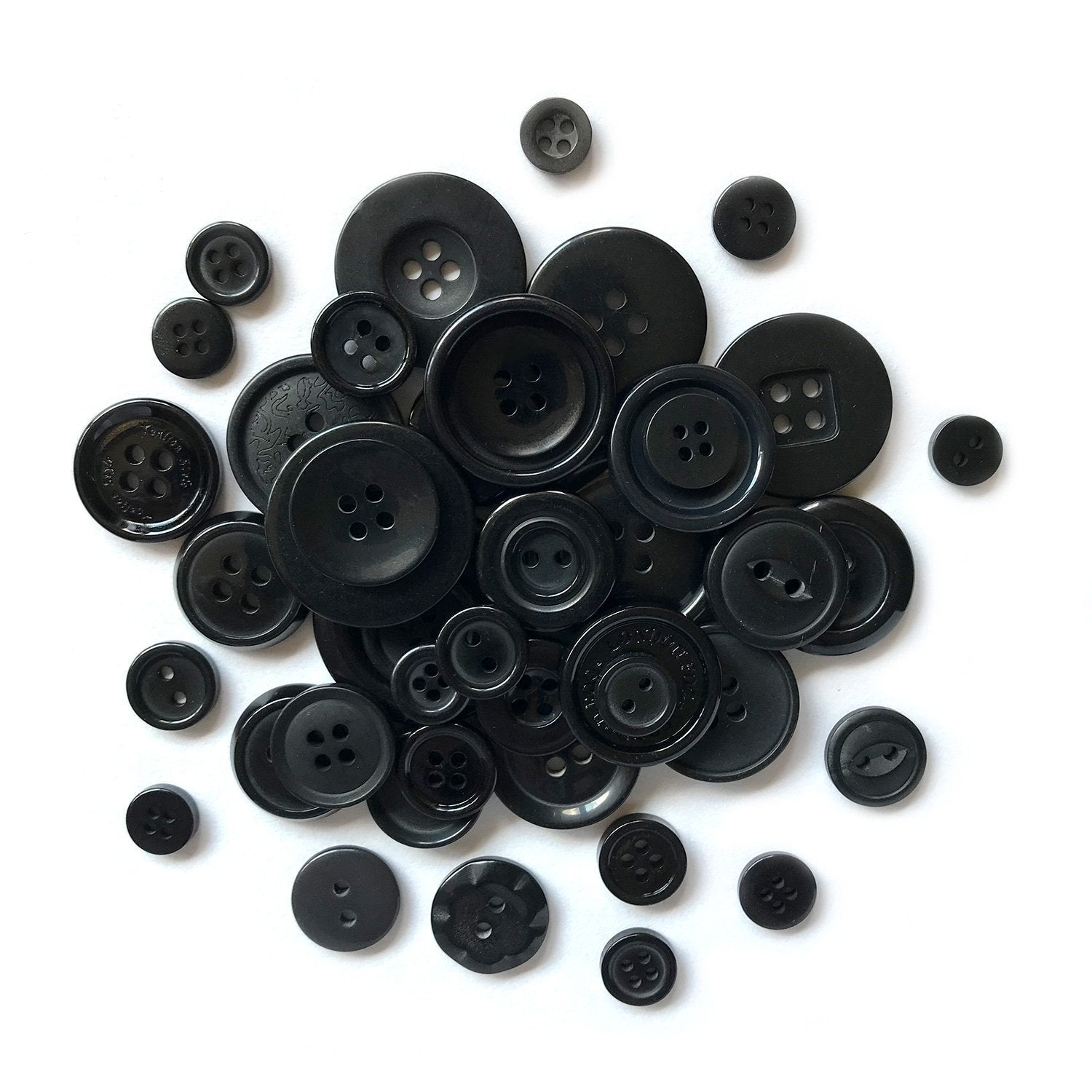Black Bulk Buttons for Sewing Clothing Crafts | Buttons Galore & More ...