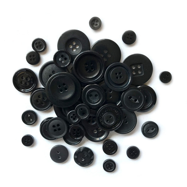Black Bulk Buttons - 1