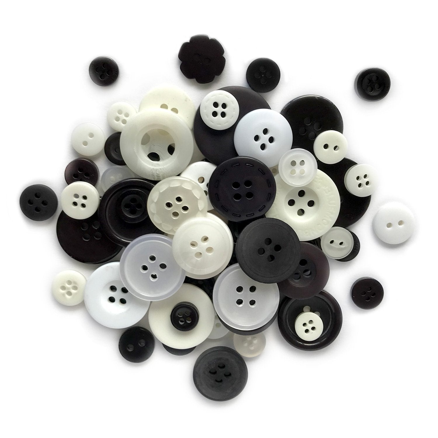 Black/White - BCB154 - Buttons Galore and More