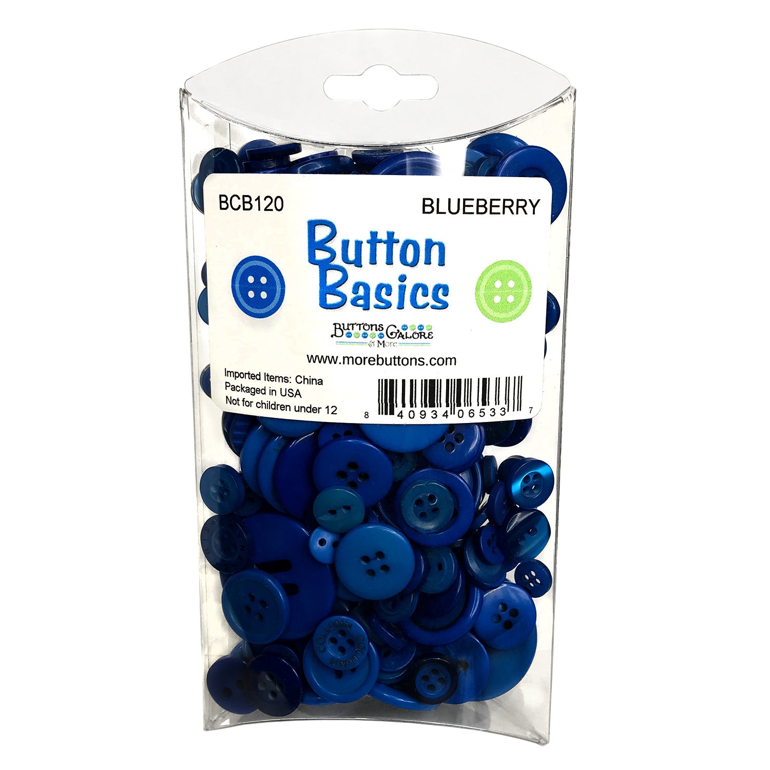 Blue Rag Button Dark Blue Buttons for Crafts Sewing Scrapbooks and Quilts. Assorted ...