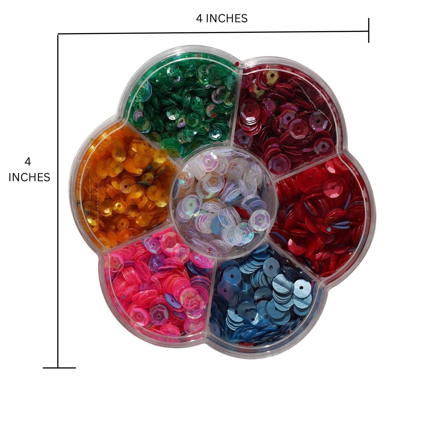 Bright Bulk Sequins in Flower Box - Buttons Galore and More