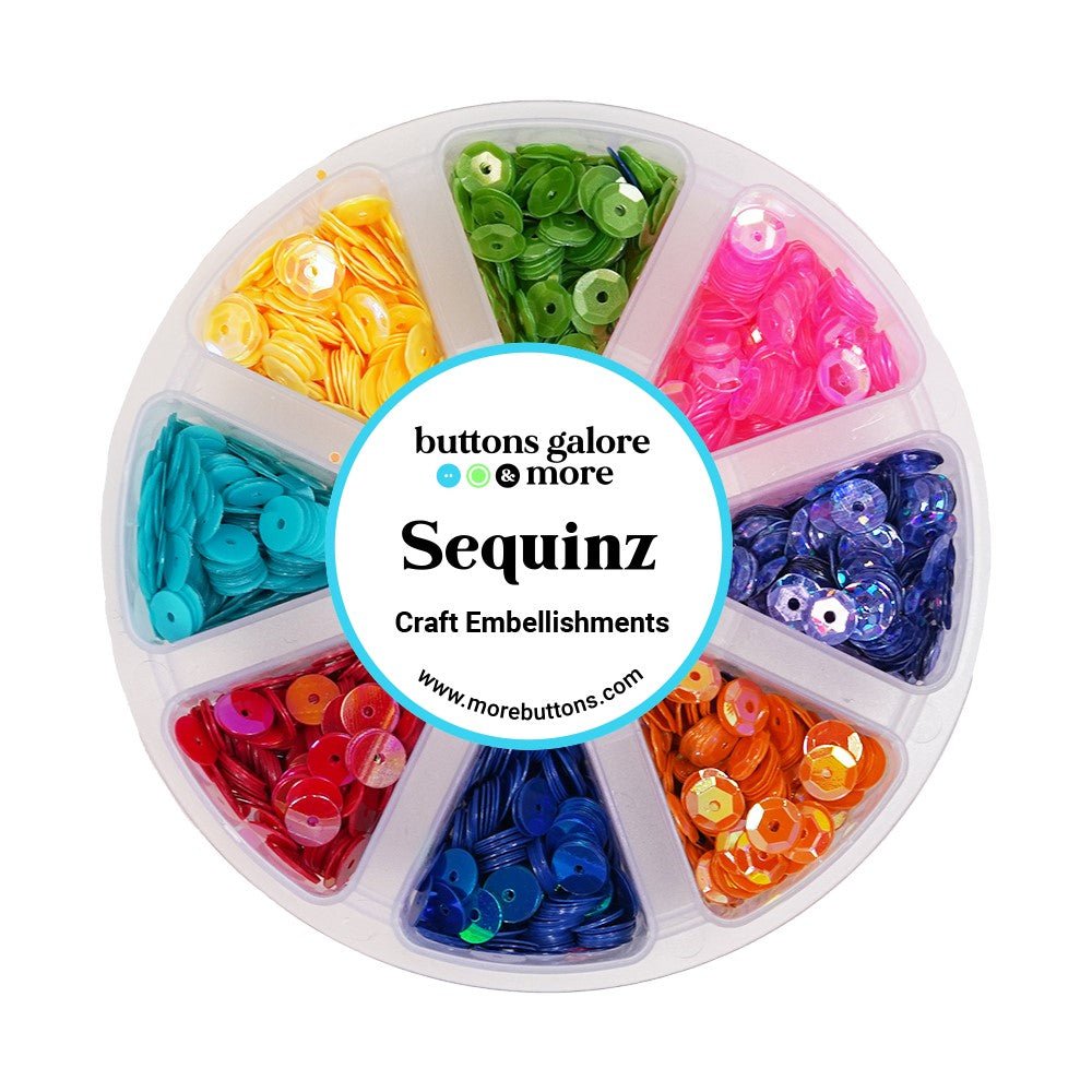 Bright Sequins in Pinwheel Box - Buttons Galore and More