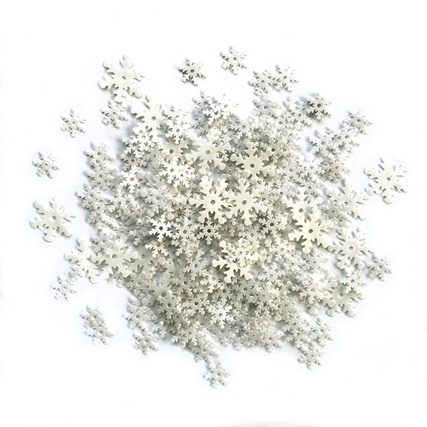 Bright White Snowflakes - Confetti Shapes - 1