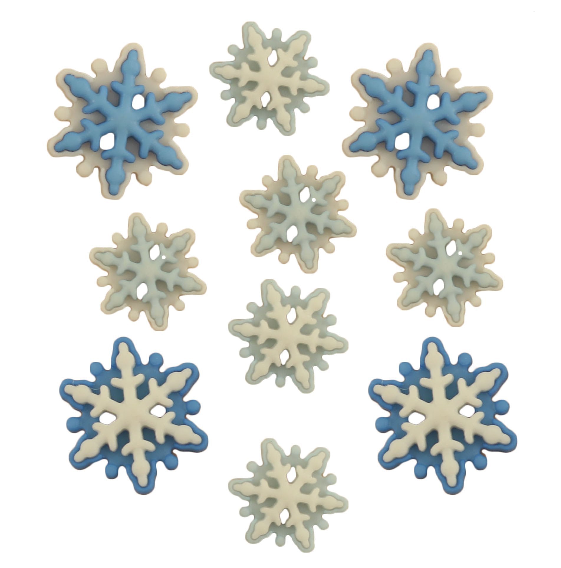 30pcs/lot Fashion White Snowflake Buttons Snow Flower Ddsign