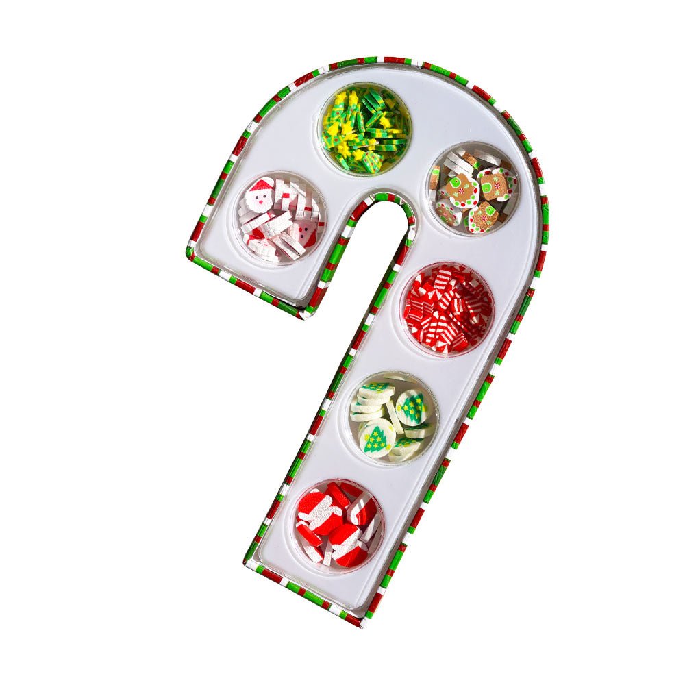 Candy Cane Gift Box Assorted Sprinkletz - Buttons Galore and More