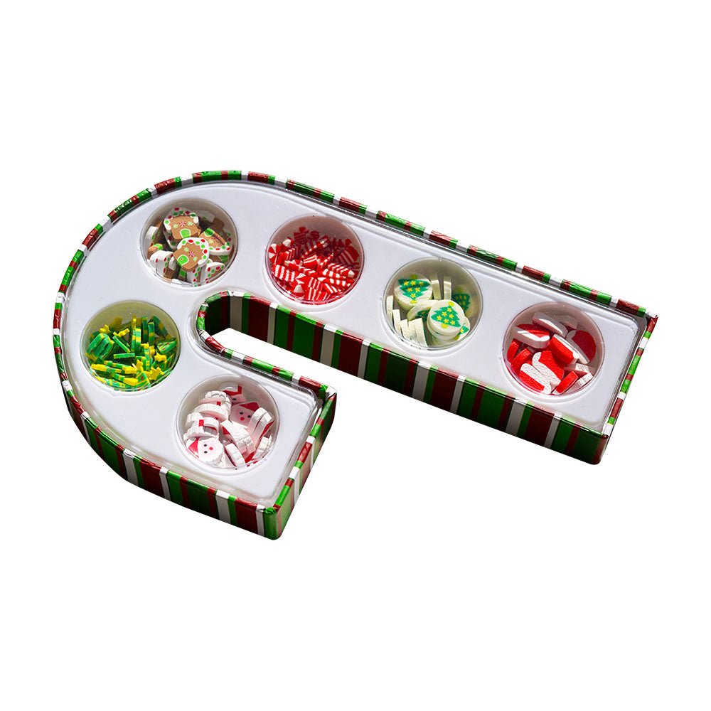 Candy Cane Gift Box Assorted Sprinkletz - Buttons Galore and More