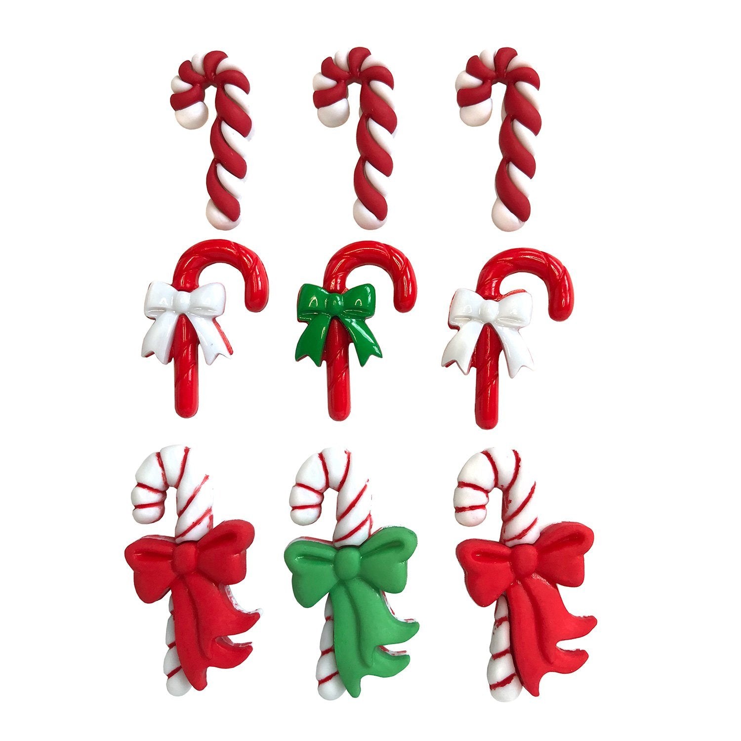 Candy Cane Lane Christmas Craft Buttons | Buttons Galore and More