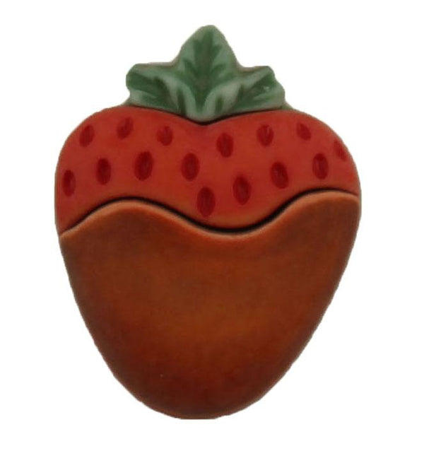Chocolate Covered Strawberry 3D Bulk Buttons - 1
