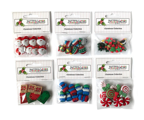 Christmas Group 1 - Set of 6 - Buttons Galore and More