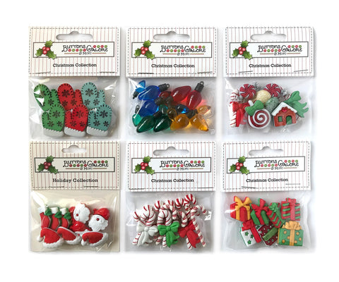 Christmas Group 2 - Set of 6 - Buttons Galore and More