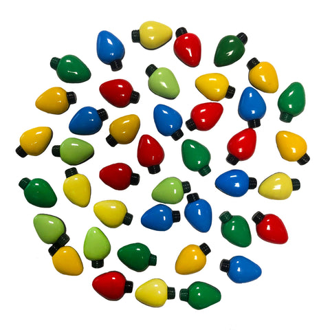 Christmas Lights Novelty Button Assortment - Buttons Galore and More