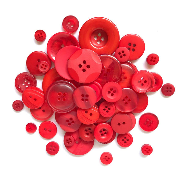 Christmas Red Bulk Buttons - 1