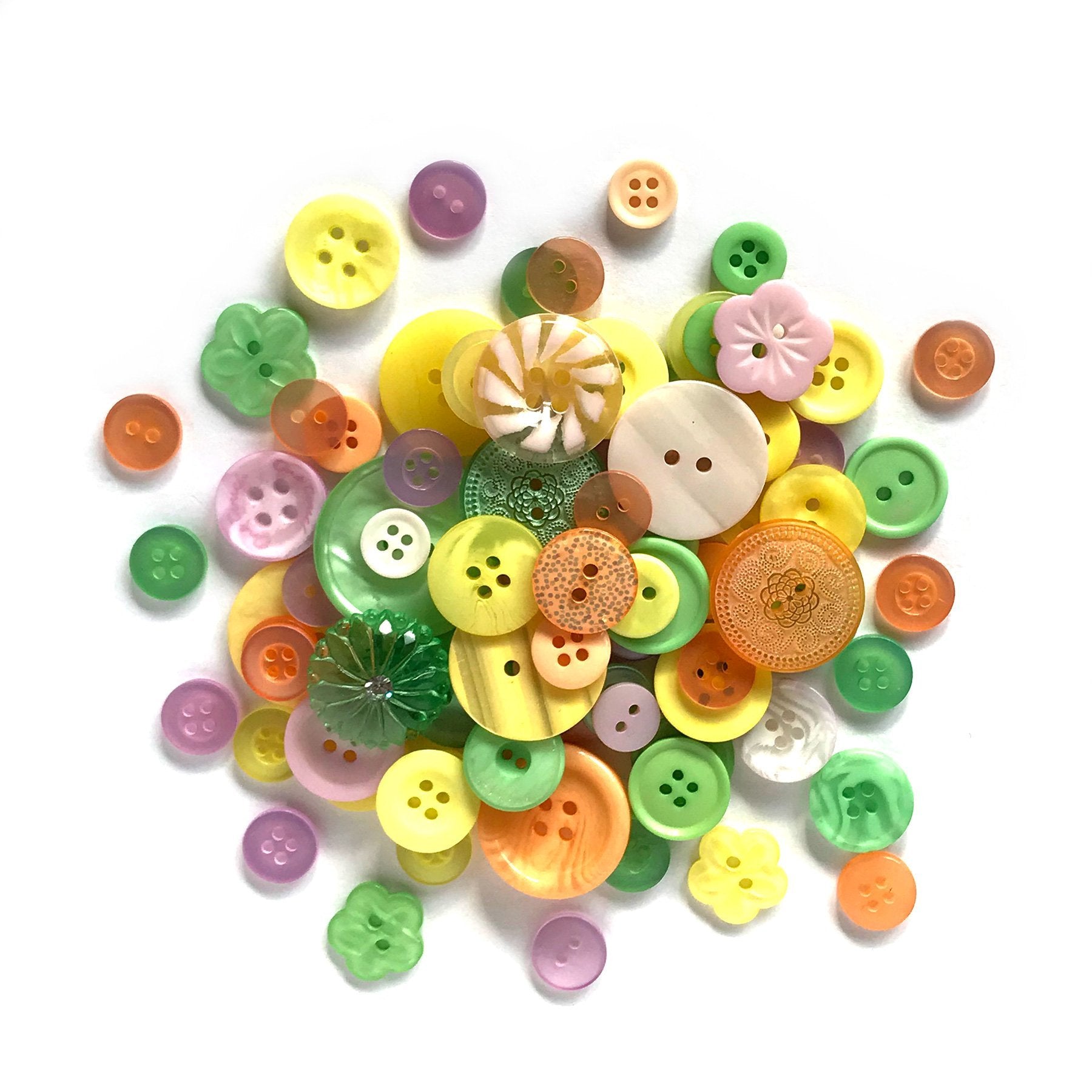 Buttons Galore Grab Bag - Autumn Color Assortment - Approx. 200 Mixed Buttons For Crafts & Sewing