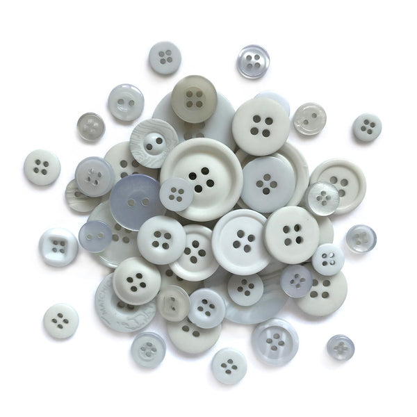 Silver Grey Bulk Buttons - 1
