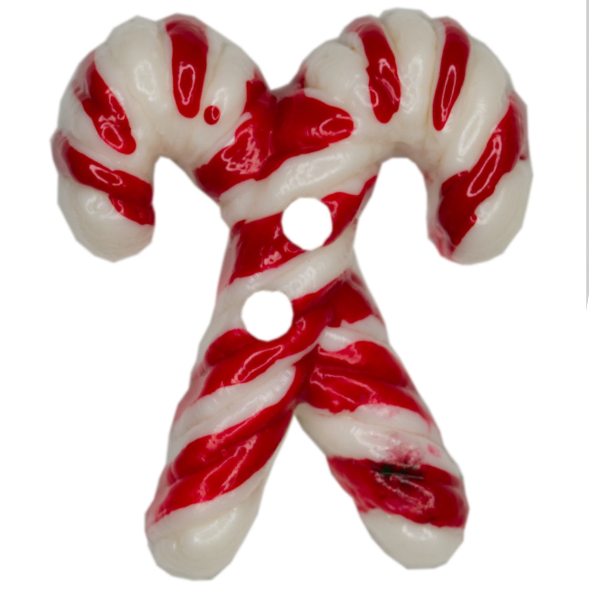 Crossed Candy Cane - Buttons Galore and More