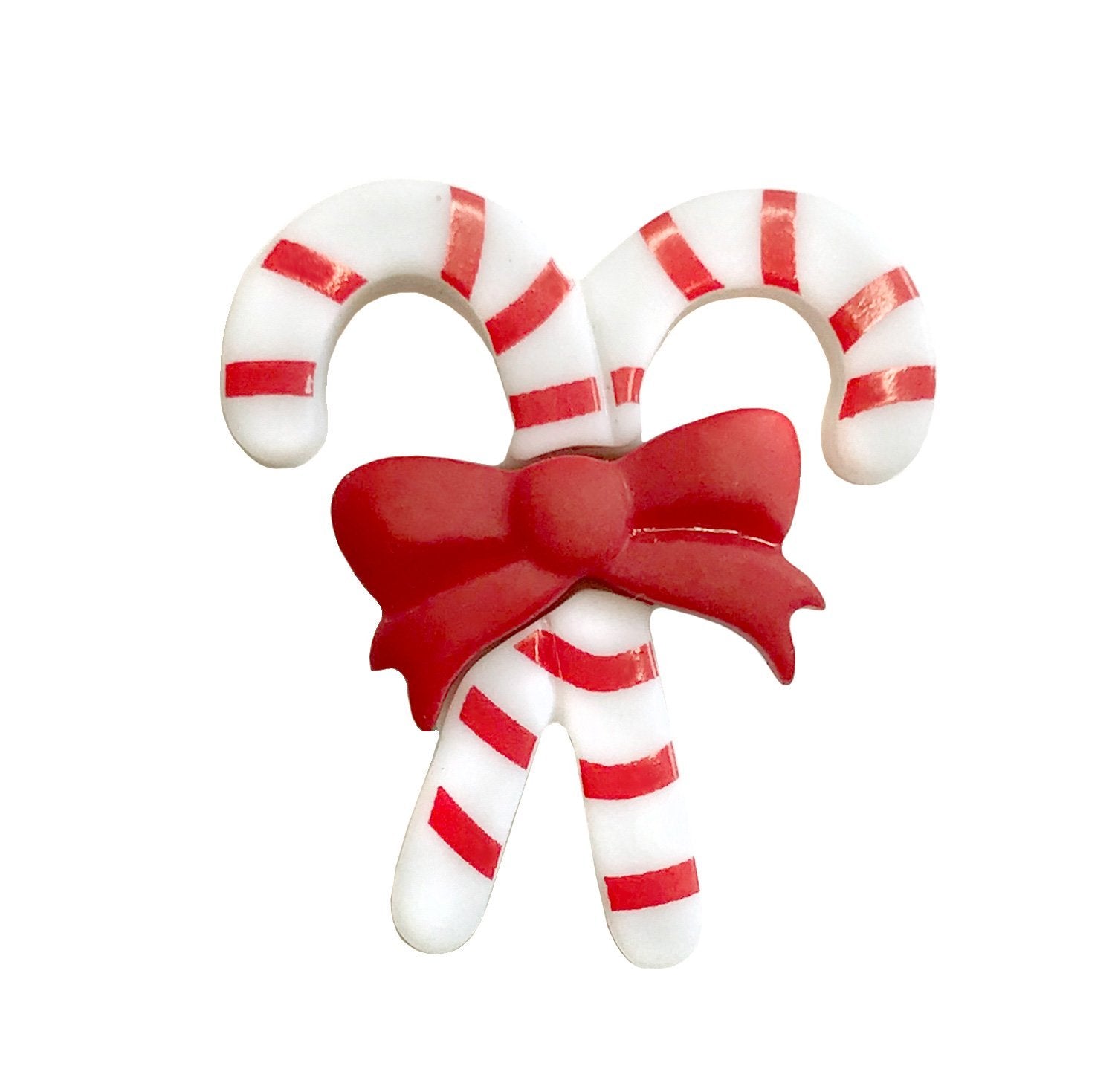 Crossed Candy Cane w Bow - SB131 - Buttons Galore and More