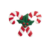 Crossed Candy Cane w Holly - SB133 - Buttons Galore and More