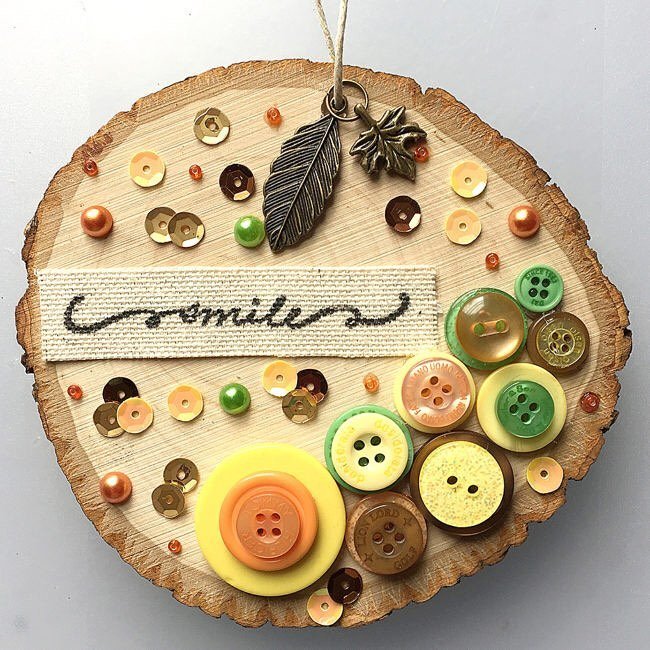 thumbnail image 2 of CRAFTMEMORE Bamboo Buttons 4 Holes Concave Wood Button For Garment Sewing DIY Crafts A52 (21mm, 12pcs 2 of 10