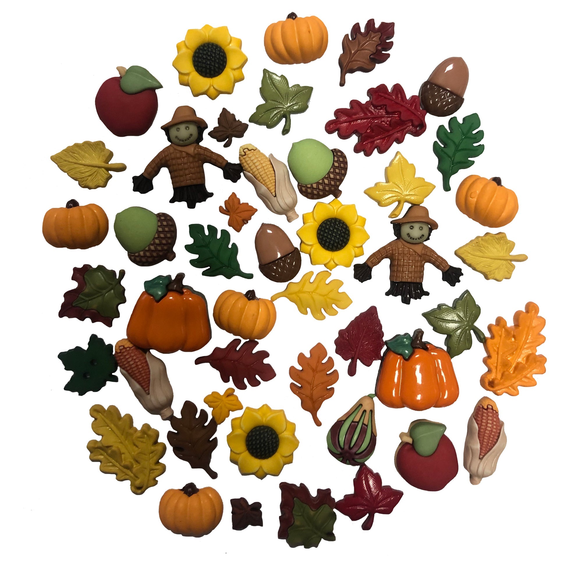 Fall Back Button Fall Novelty Button Assortment – 50 Autumn Sewing & Craft Buttons with ...