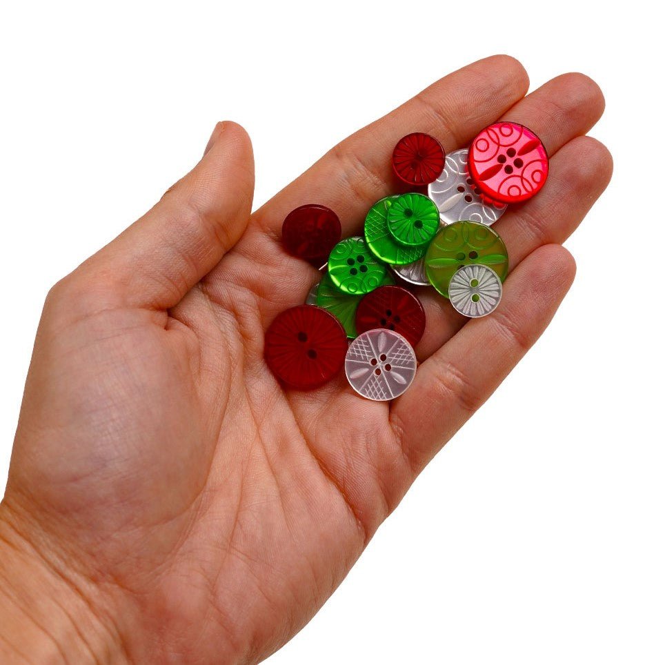 Flocking Buttons Christmas Decorative Sewing Craft Buttons for scrapbooks, sewing ...