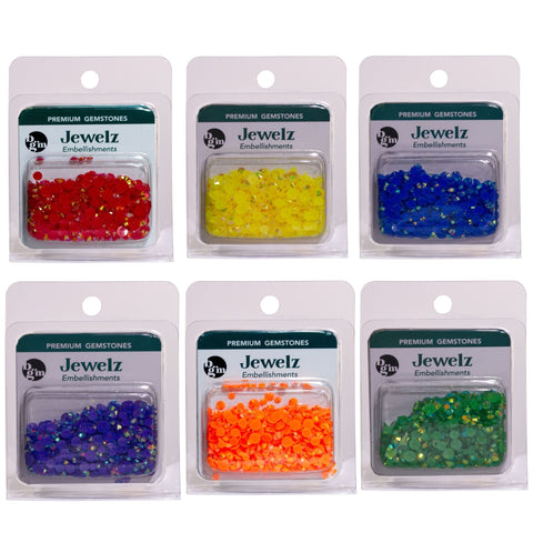 Flat Back Jewelz in Bright Iridescent Colors - Over 4000 Rhinestones - Buttons Galore and More