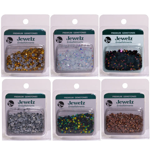 Flat Back Jewelz in Iridescent Neutral Colors - Over 4000 Rhinestones - Buttons Galore and More