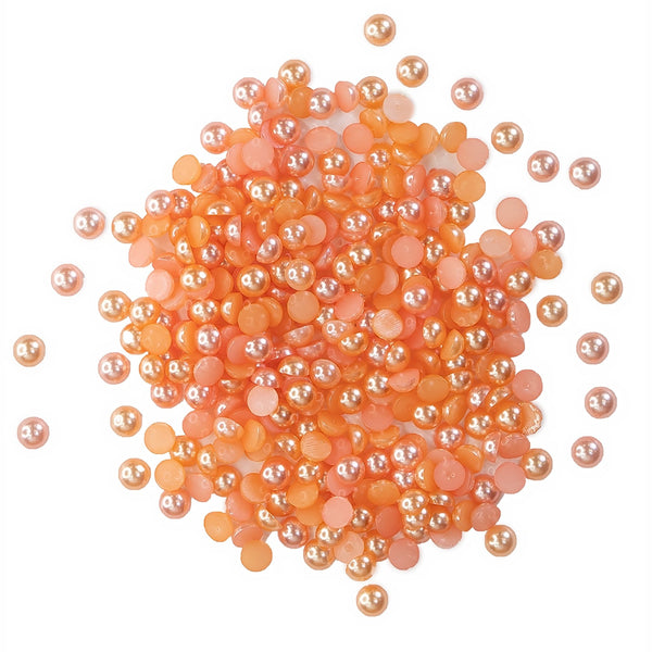 Flat Back Pearls - Soft Colors - 8