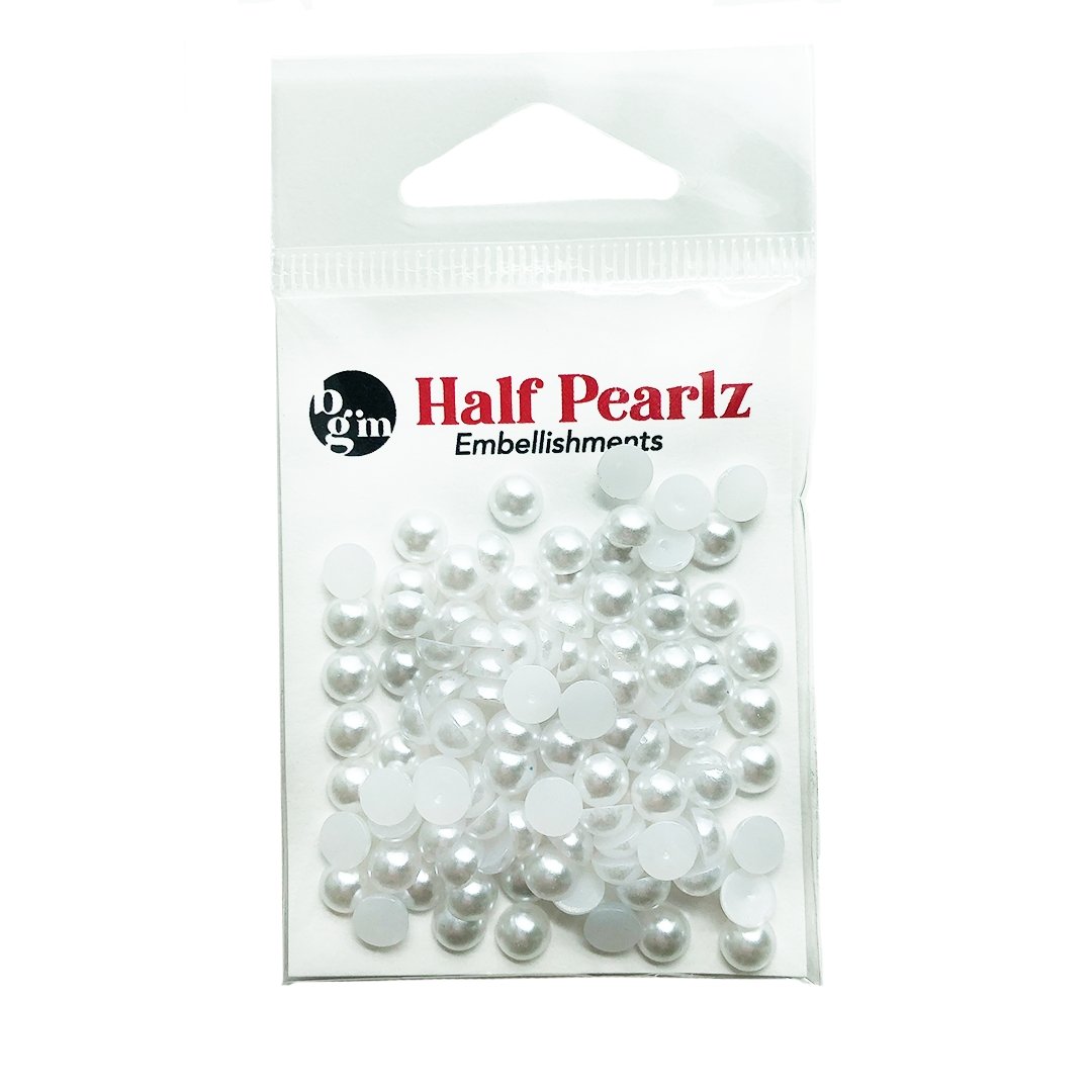 Flat Back Pearls - Soft Colors Craft Buttons & Embellishments