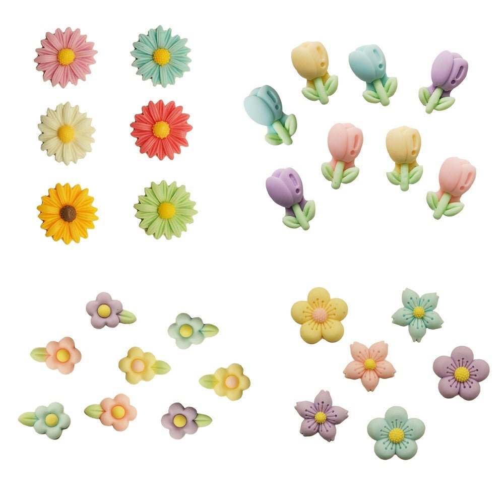 Flatbackz Flowers Group - Buttons Galore and More
