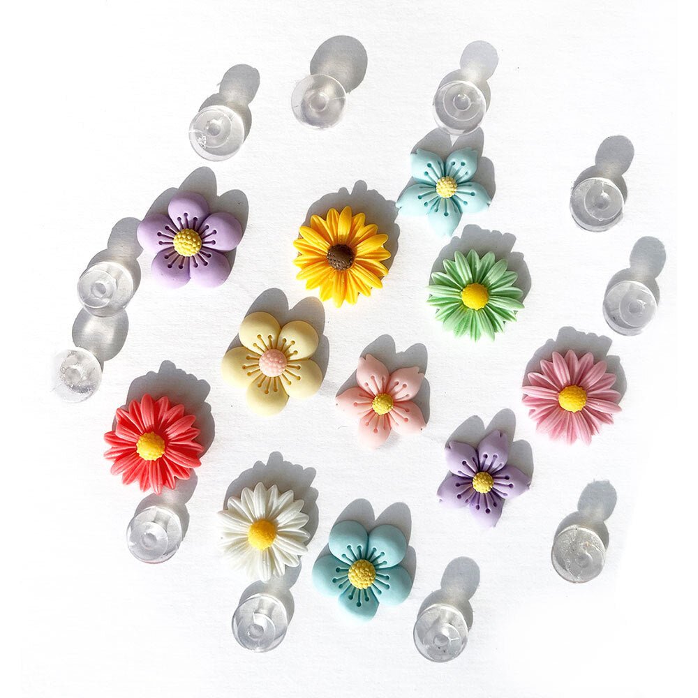 Flower Croc Bundle - Buttons Galore and More