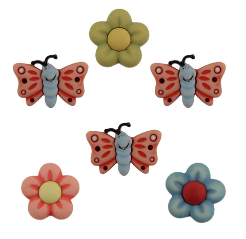 Flutterbugs & Flowers-BZ107 - Buttons Galore and More