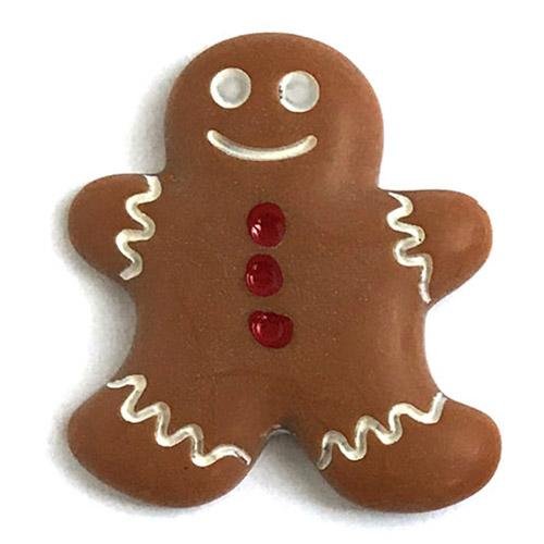 Gingerbread Buttons Gingerbread Man Craft Button – Christmas Sewing & DIY Embellishment ...