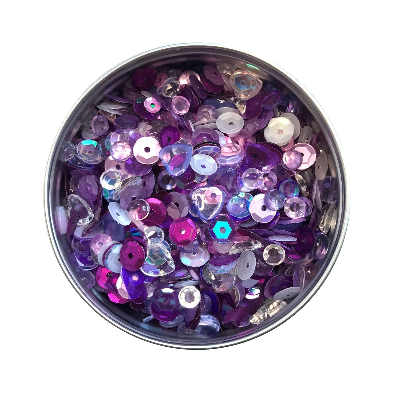 Grape Jelly Sequin Tin - Buttons Galore and More