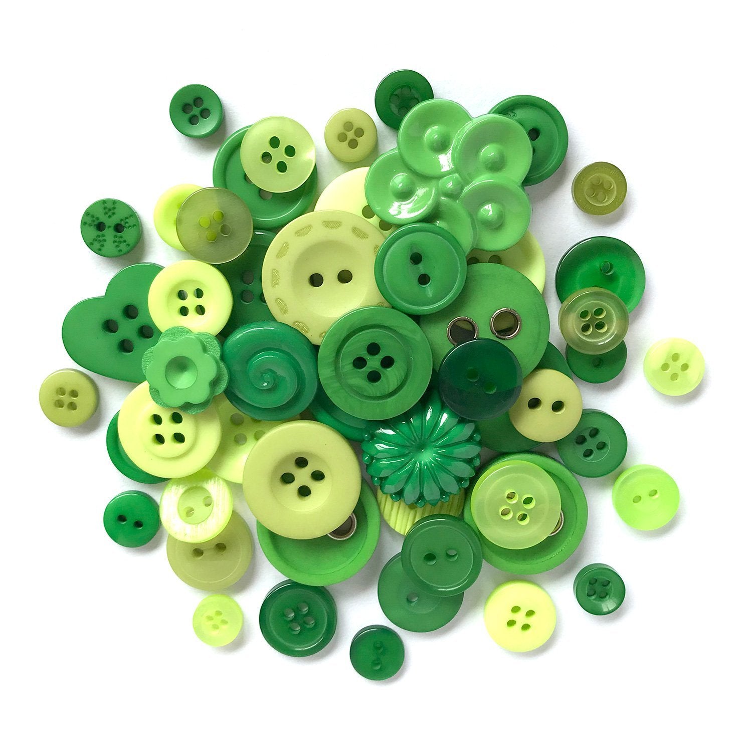 Assorted Green Buttons for Sewing and Crafts | Buttons Galore and More