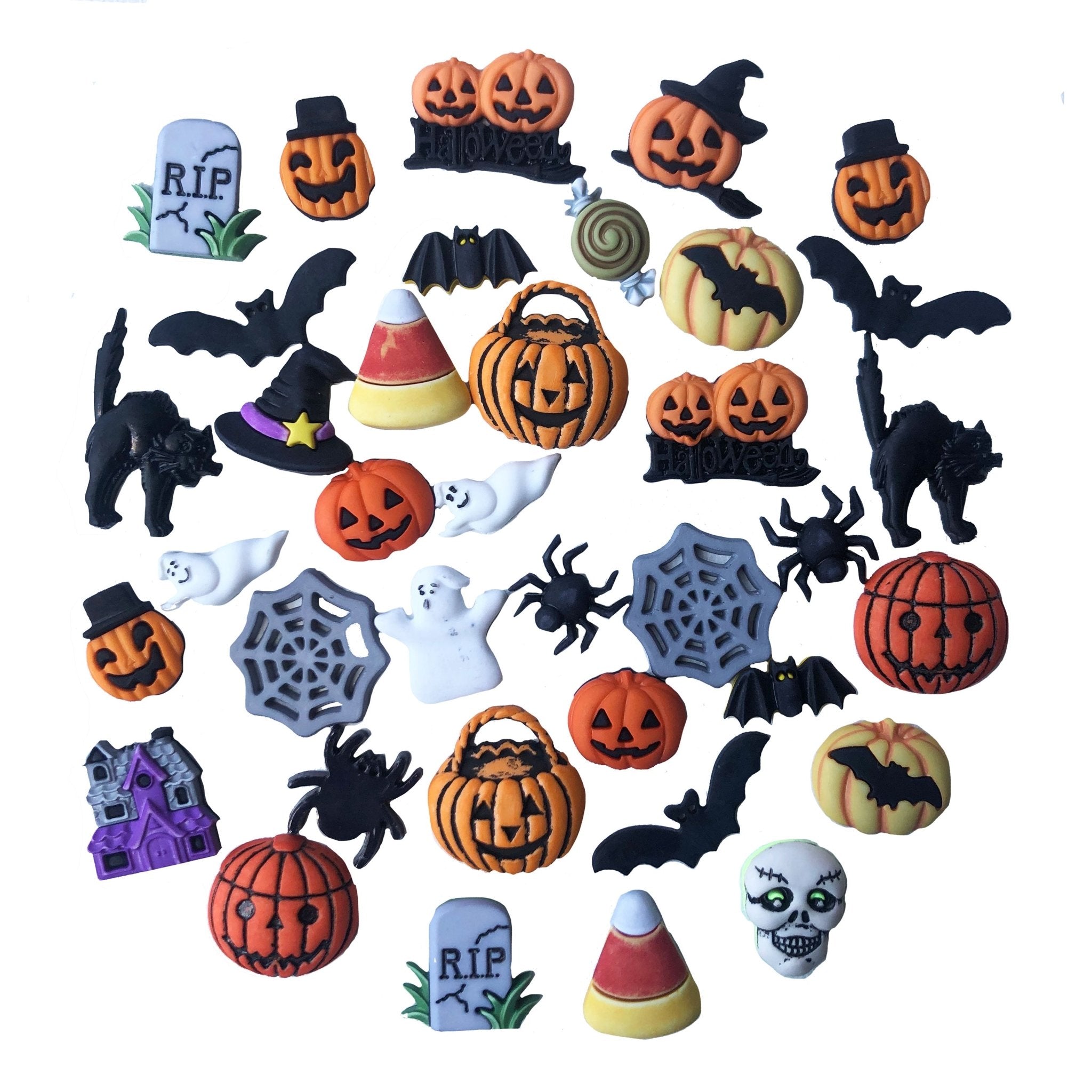 Halloween Novelty Button Assortment - Buttons Galore and More
